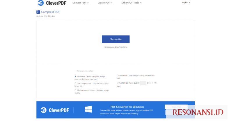 Memperkecil Ukuran PDF dengan CleverPDF